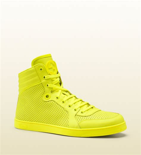 gucci sneakers neon yellow|Gucci gg sneakers.